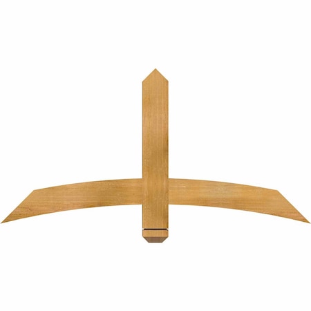 Ekena Millwork Bellingham Rough Sawn Timber Gable Bracket, Western Red Cedar, 48"W x 24"H x 2"D x 4"F, 12/12 Pitch GBW048X24X0204BEL00RWR